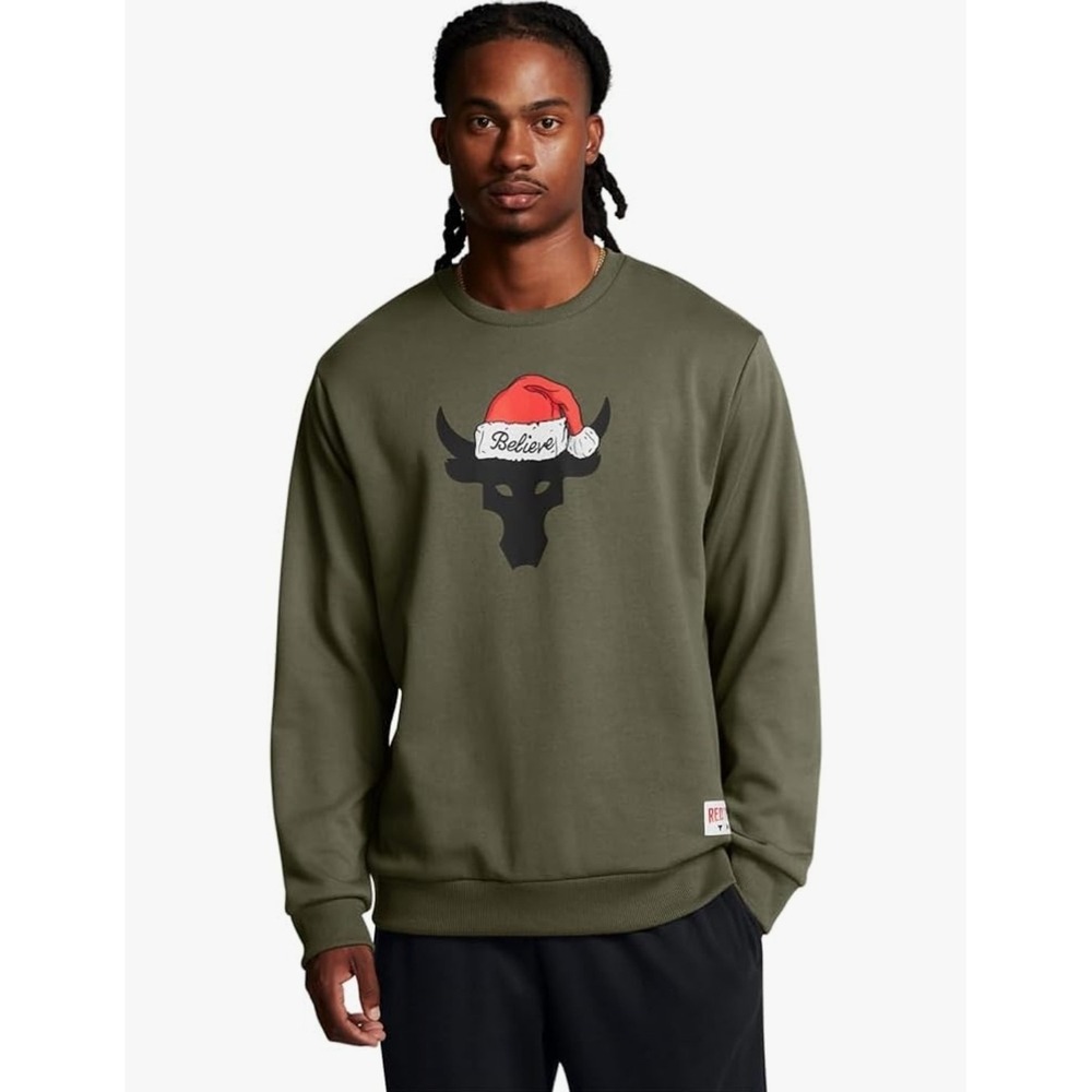 Under Armour Project Rock Believe Crew Neck Sweatshirt Men's Large 6003007 NWT